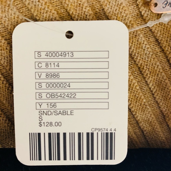 Free People Love & Harmony Wool Blend Asymmetric Hem Sweater Tan size S - Picture 12 of 13